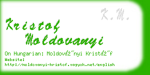 kristof moldovanyi business card